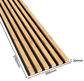 Akustyczne panele lamelowe 2 szt. dąb naturalny A0-G65