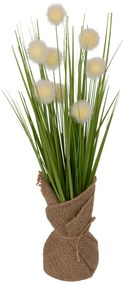 Sztuczna trawa LARI w jutowej doniczce, 41 cm