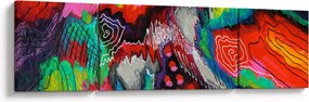 Abstrakcyjny obraz - kolory (170x50 cm)