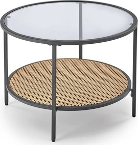 Szklana okrągła ława do salonu H4-S88