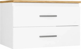 Szafka łazienkowa na umywalkę biały + dąb artisan 80 cm G6-R69