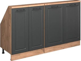 Szafka kuchenna na dach skośny antracytowy domek wiejski 140x46x81.6 r-line