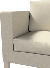 Pokrowiec na sofę Karlanda 2-osobową nierozkładaną, krótki kolor beżowy tkanina strukturalna
