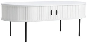 Biały stolik w dekorze dębu 60x120 cm Nola – Unique Furniture