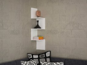 Półka ścienna w stylu skandynawskim – 25 x 105,4 x 25 cm – biała – płyta wiórowa