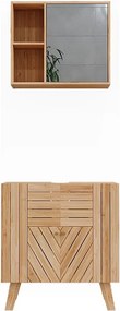 Zestaw mebli łazienkowych bambus 60x36x65 lucie