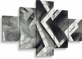 Abstrakcyjny obraz kostek (125x70 cm)