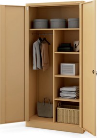 Socjalna szafa ubraniowa Dawid Fresh Style 90x45x185 cm beżowa