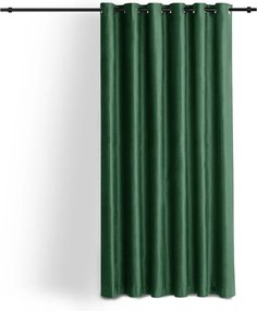 Zielona aksamitna zasłona częściowo zaciemniająca (dimout) 200x250 cm Velto – Filumi