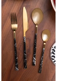 Stalowe sztućce w czarno-złotym kolorze 16 szt. Avie – Premier Housewares