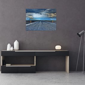 Obraz drogi podczas burzy (70x50 cm)