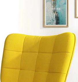 HOMCOM Fotel na biegunach Fotel z podnóżkiem Wychylenia w przód i w tył o 15 stopni Salon Sypialnia Maksymalny udźwig 130 kg Beżowy | Aosom PL