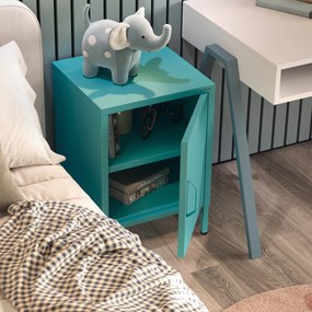 Szafka nocna metalowa morska Modern MIA, 424 x 595 x 400 mm