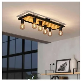 Eglo 43724 - Plafon CONSETT 6xE27/40W/230V