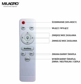 Plafon, okrągły z pilotem LAYLA 33W LED Ø400mm Ściemnialny+ Pilot