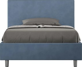 Łóżko bez stelaża tapicerowane 120x190 microfibra niebieski Adele