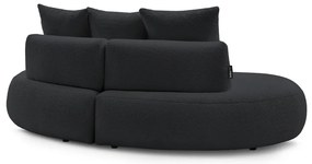 Ciemnoszara sofa z materiału bouclé 260 cm Saint-Germain – Bobochic Paris