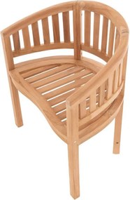 Krzesło DIVERO - impregnowane drewno tekowe