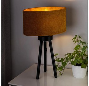 Duolla - Lampa stołowa OVAL 1xE27/15W/230V śr. 30 cm brązowy