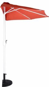 Półokrągły parasol balkonowy 270 cm terakota + podstawa