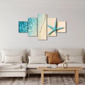 Obraz - Rozgwiazda na plaży (125x70 cm)