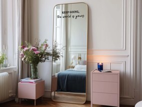 Naklejka na lustro S27 – KEEP GOING, the world is yours.