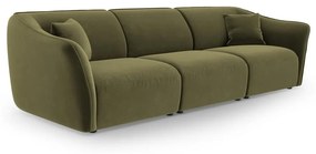 Zielona aksamitna sofa 292 cm Tokyo – Cosmopolitan Design