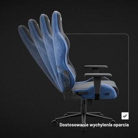 Fotel gamingowy materiałowy Diablo X-One 2.0 Normal Size, Night Blue