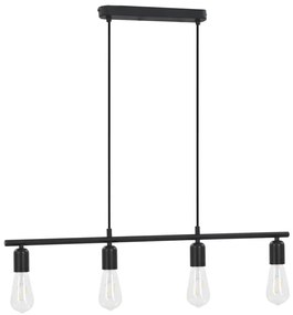 Czarna regulowana lampa wisząca z żarówkami Z2-T47