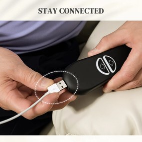 HOMCOM Fotel telewizyjny z elektrycznym podnoszeniem, masażem, podgrzewaniem, USB, kremowy PU | Aosom PL