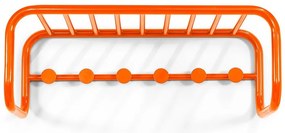 Pomarańczowy metalowy wieszak ścienny z półką 72 cm Retro – Spinder Design