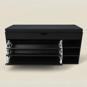 Szafka na buty z siedziskiem i wysuwanymi półkami GRADIA, 100 x 34 x 50 cm