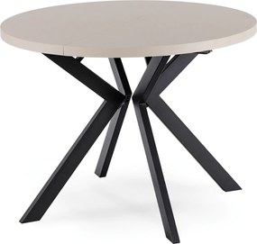 Nowoczesny stół rozkładany Lukas 100-250 cm, kaszmir/czarny