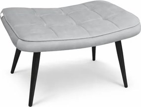 Fotel wypoczynkowy RELAX uszak z podnóżkiem : Kolor nogi - Czarna stożek, Kolor tkaniny - VELVET - MG17, Typ tkaniny - Velvet