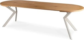 Stół Okrągły Rozkładany LUKAS 100-250 cm Dąb/Kaszmir Japandi