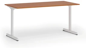 Biurko PRIMO BETA, 1600 x 800 mm, podstawa biała, czereśnia