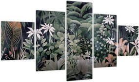 Obraz - Malowany wzór dżungli (125x70 cm)