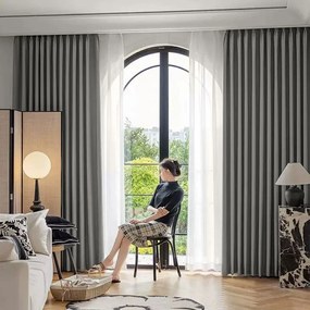 ARÔME HOME Zasłona zaciemniająca beżowo-szara, 135x 245 cm