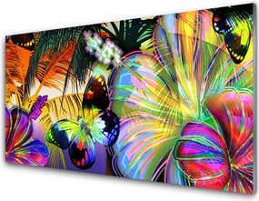 Panel Szklany Eteryczna Wizja Motyli i Piór