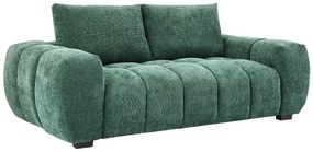 Kanapa 3-osobowa z zieloną teksturowaną tapicerką - BERENIA