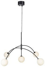 Czarna lampa wisząca Markslöjd Heaven, ø 117 cm