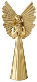 Złota figurka z metalu NURIEL, wysoki anioł 54 cm