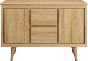 Szafka pod umywalkę na nóżkach z drewna tekowego - 120 cm - BINTUNI