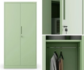 Socjalna szafa ubraniowa Dawid Fresh Style 90x45x185 cm pastelowy zielony
