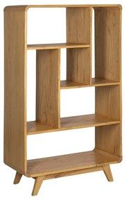 Regał z litego drewna mindi w naturalnym kolorze 90x150x40 cm Lysa – Ixia