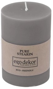 Szara świeczka Eco candles by Ego dekor Friendly, 37 h