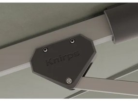 KNIRPS 320 x 320 cm - luksusowy wahadłowy parasol ogrodowy z drążkiem bocznym : Kolor parasola Knirps - Niebieski