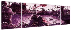 Obraz - Zaczarowana wioska (170x50 cm)