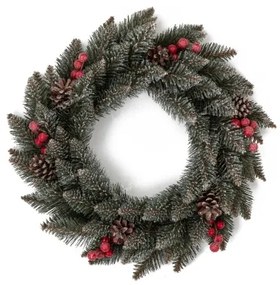 Wianek świąteczny Świerk Kryształowy 50cm