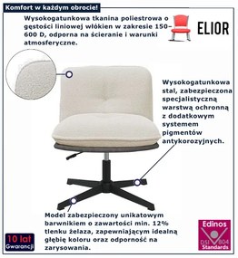 Kremowy tapicerowany fotel obrotowy W4-S63
